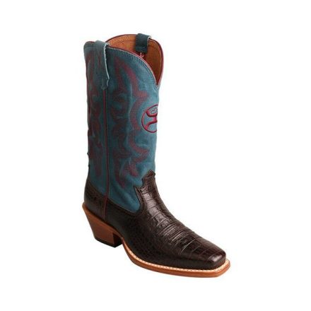 Twisted X női Hooey csizma-kávé/kék - Twisted X Ruff Stock, 36