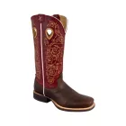 Twisted X női Ruff Stock western csizma – piros