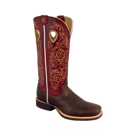 Twisted X női Ruff Stock western csizma – piros