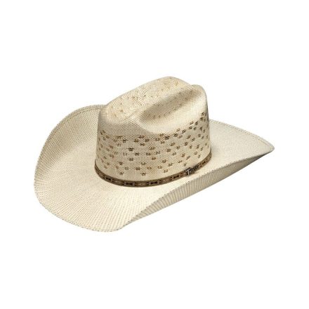 Twister western Bangora szalmakalap rombusz mintás díszítéssel