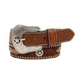 Westernwelt bőr öv Texas csillaggal