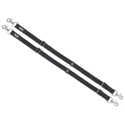 Zilco elasztikus (bungee) tandem hámfejtartó szíj (Fekete)