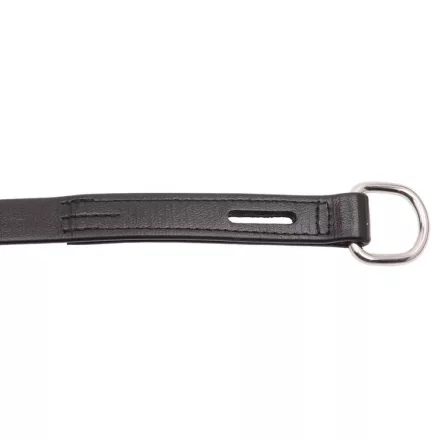 Zilco D-gyűrűs és bújtatós végű hámfej (vonószár) – 25 mm / 115 cm (Fekete)