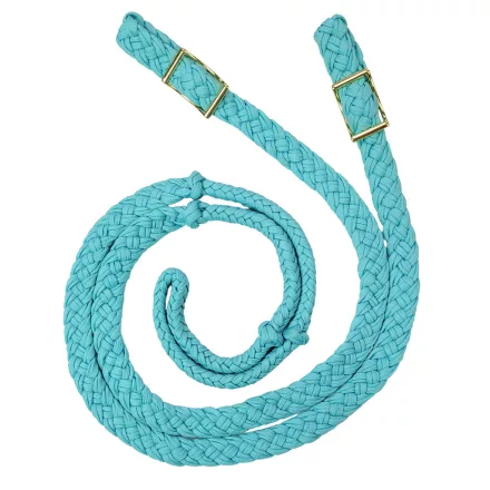 Zilco csomózott fonott zsinóros western szár - Türkiz (19 mm x 2,44 m)