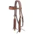 Zilco Royal King Barbed Wire Tooled Wide Browband Kantár