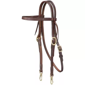  Zilco Royal King Harness Leather Browband kantár gyorscsatlakozós (pattintós) zablavégekkel