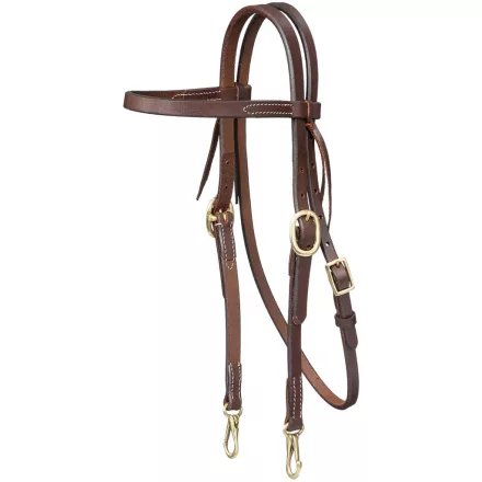 Zilco Royal King Harness Leather Browband kantár gyorscsatlakozós (pattintós) zablavégekkel
