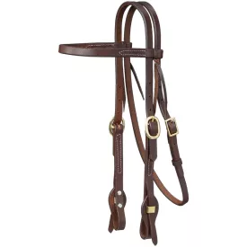   Zilco Royal King Harness Leather Browband kantár gyorscsatlakozós zablavégekkel
