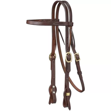 Zilco Royal King Harness Leather Browband kantár gyorscsatlakozós zablavégekkel