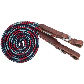   Zilco Tough1 lapos fonott western terepszár - Sötétkék/Piros/Türkiz (2,13 m)