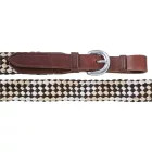 Zilco Tough1 lapos fonott western terepszár - Barna/Homokszínű/Fehér (2,13 m)