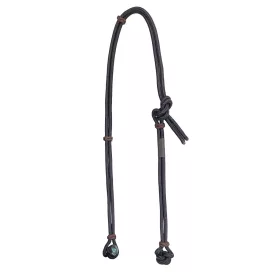 Zilco nylon kötél western kantárfej - Fekete/Barna (6 mm)
